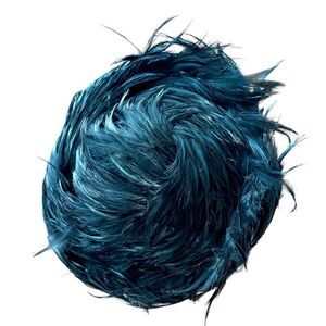 Vintage Mr. Charles Hat 100% Wool with Black Feathers 1960's